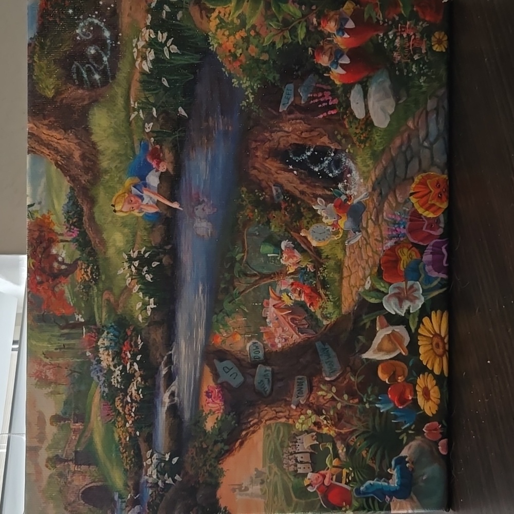 Thomas Kinkade Disney Alice in Wonderland - 8" x 10" Gallery Wrapped Canvas